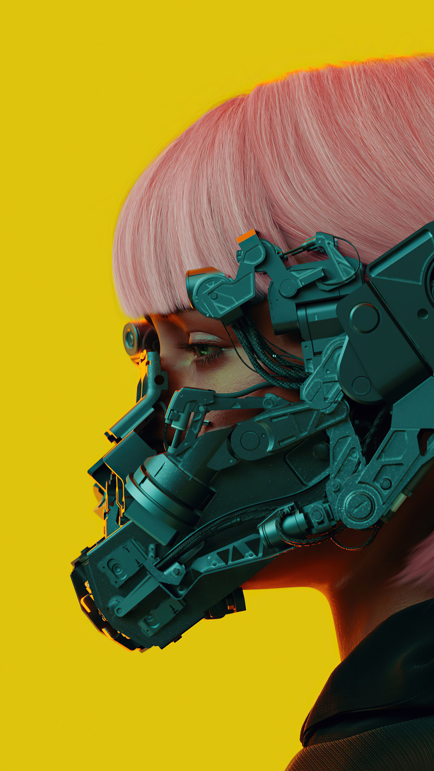 Sci Fi Cyberpunk Phone Wallpaper by yvgal