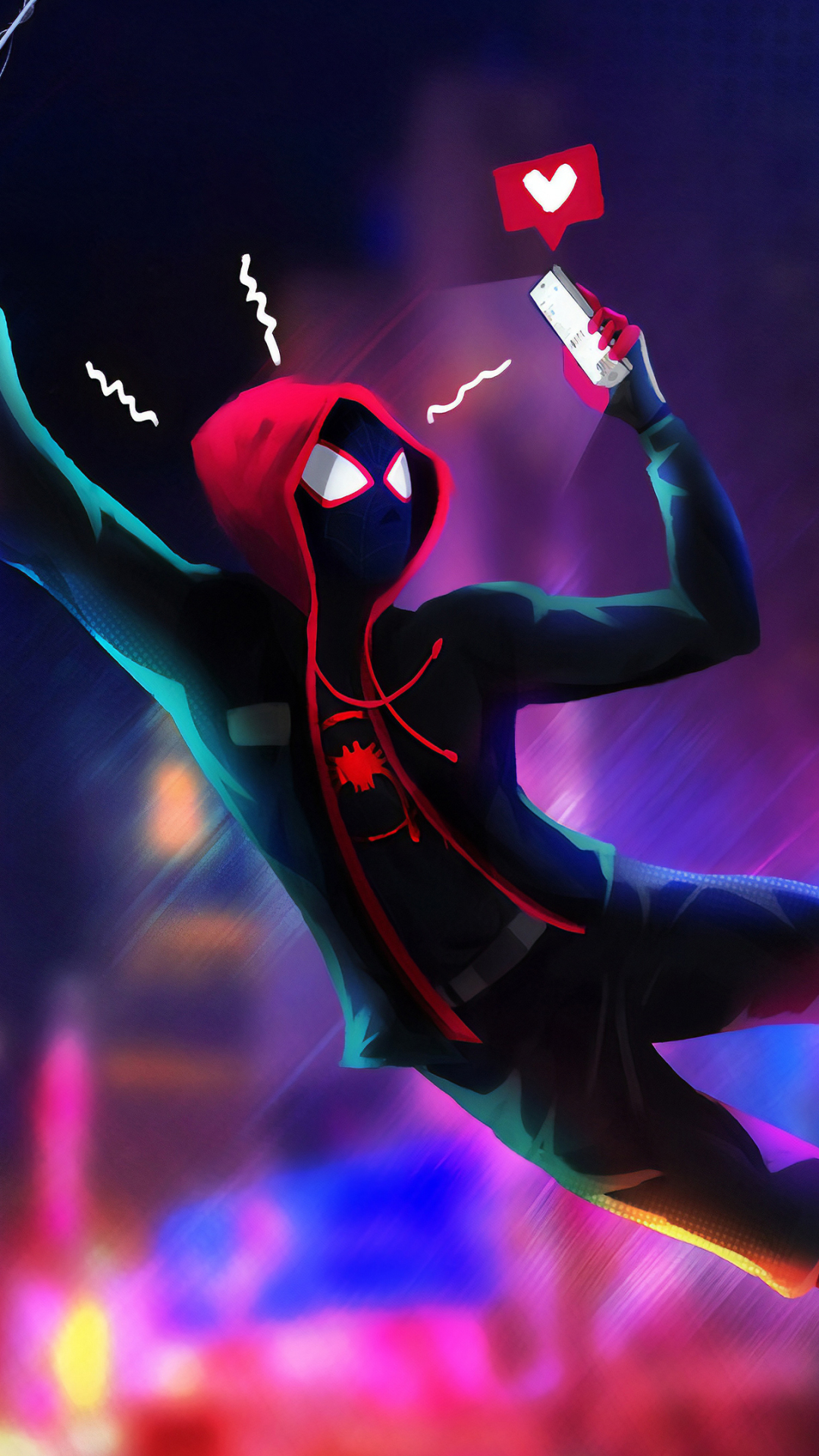 Spider-Man: Into The Spider-Verse Phone Wallpaper by Bryan Draws