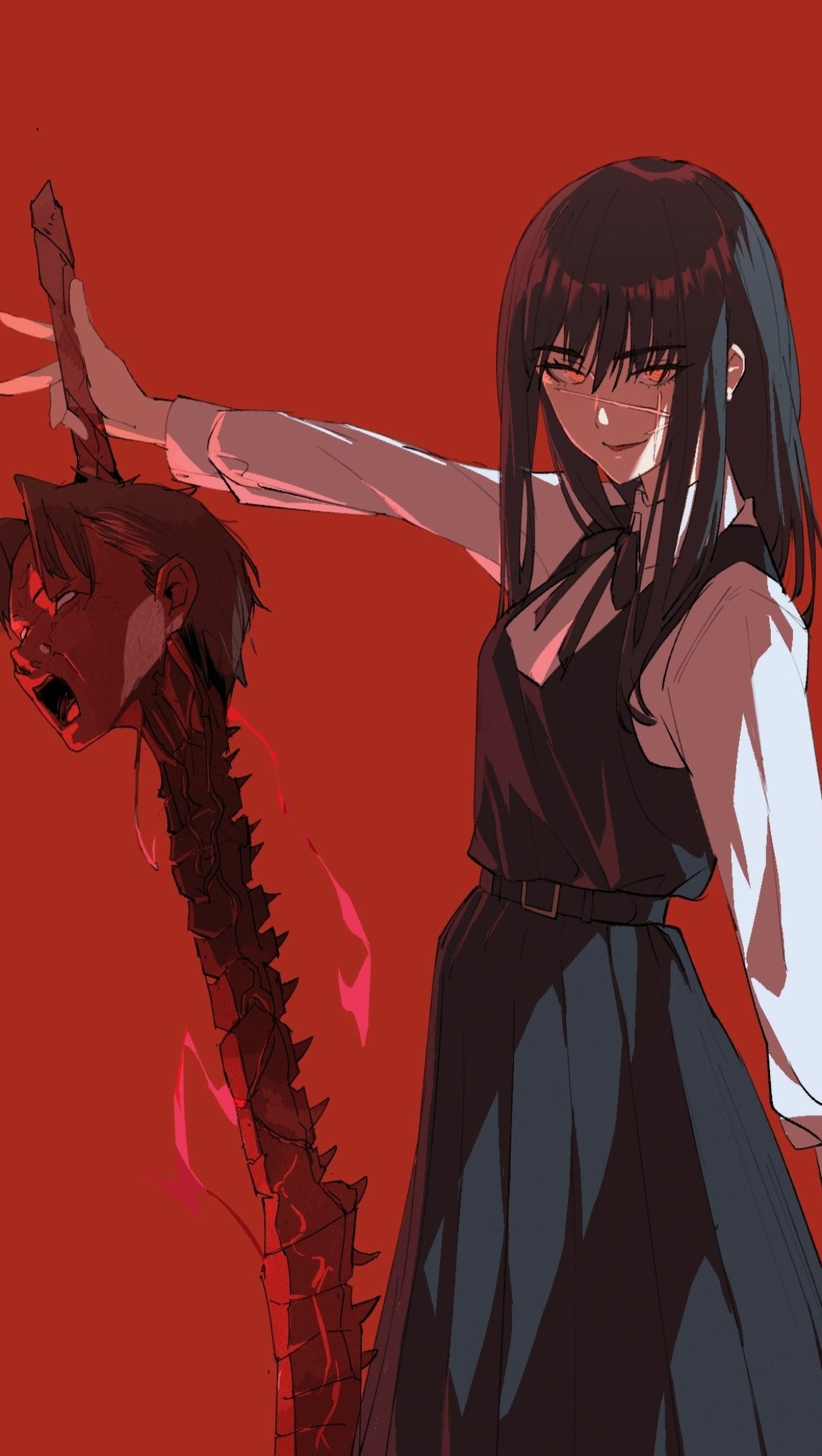 Download Asa Mitaka Anime Chainsaw Man Phone Wallpaper