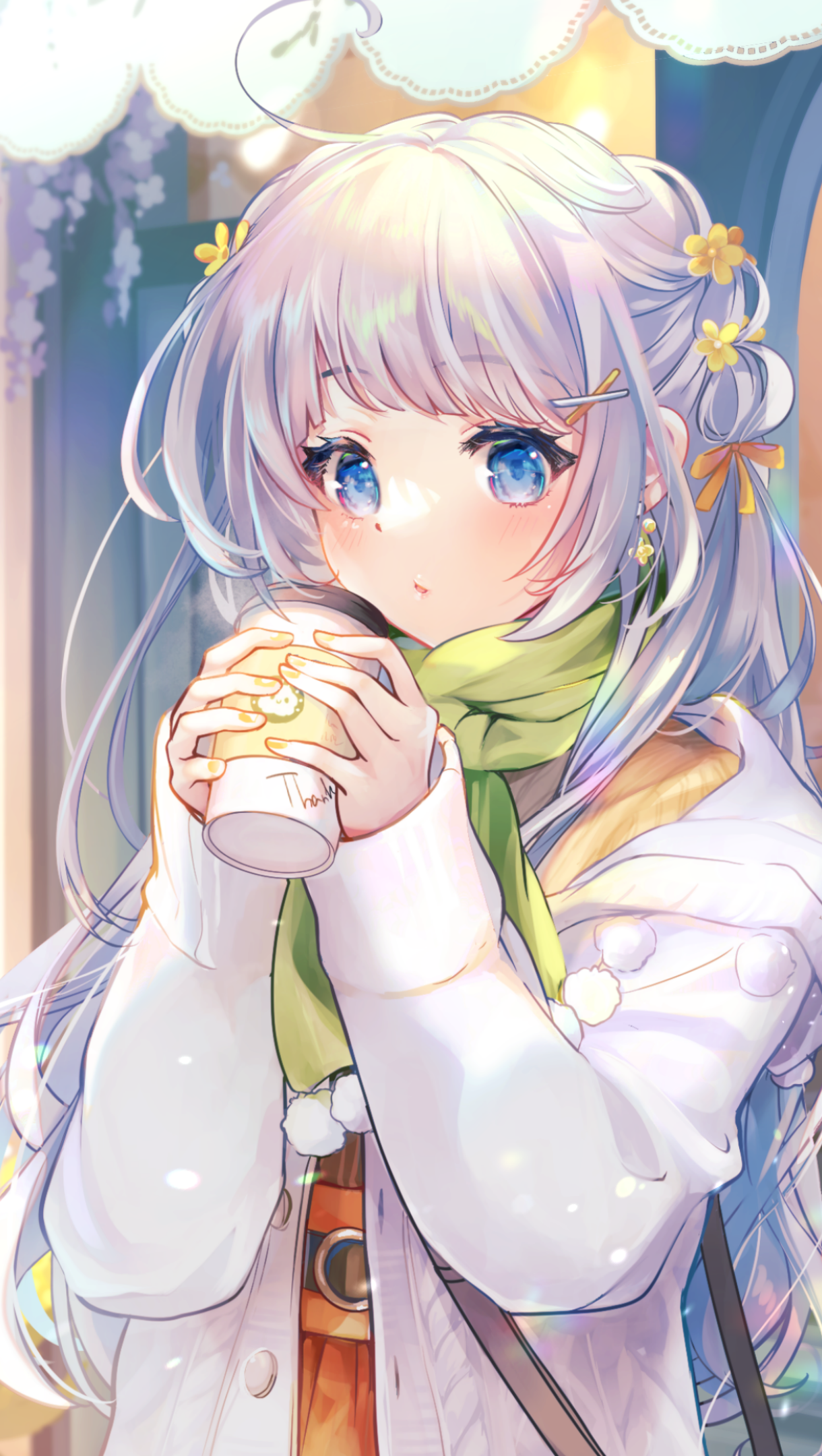 Girl in Winter Coat - Anime Cute Kawaii 