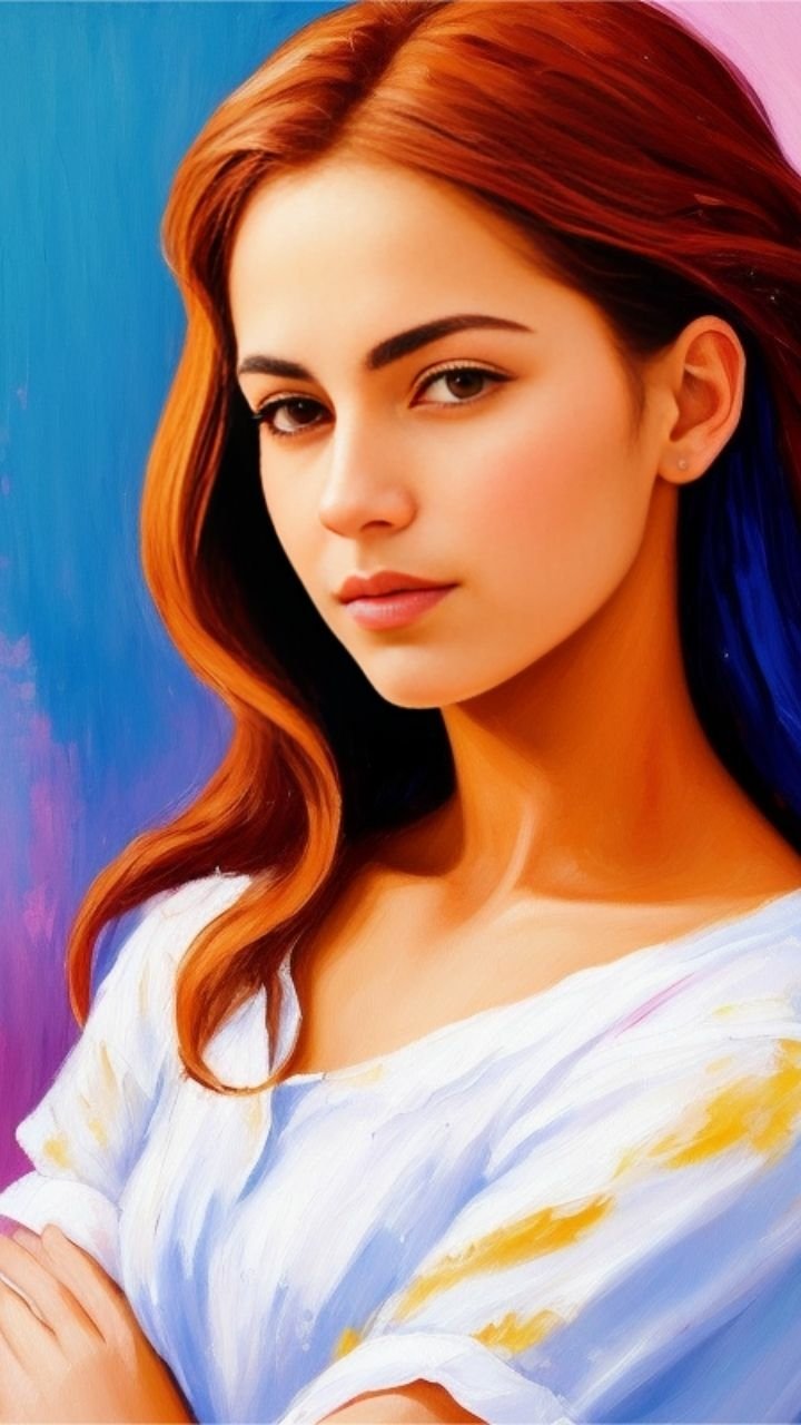Download Oil Painting Portrait Phone Wallpaper by Young.Z Hunk