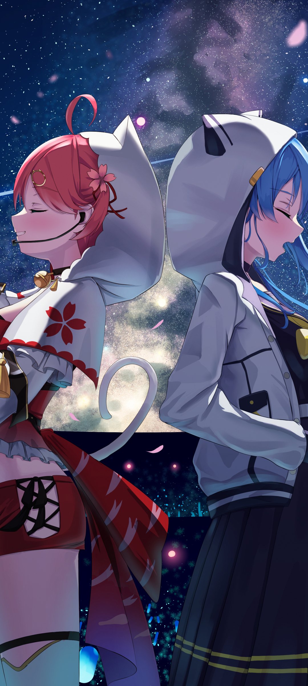 Download Hololive Sakura Miko Hoshimachi Suisei Anime Virtual Youtuber Phone Wallpaper