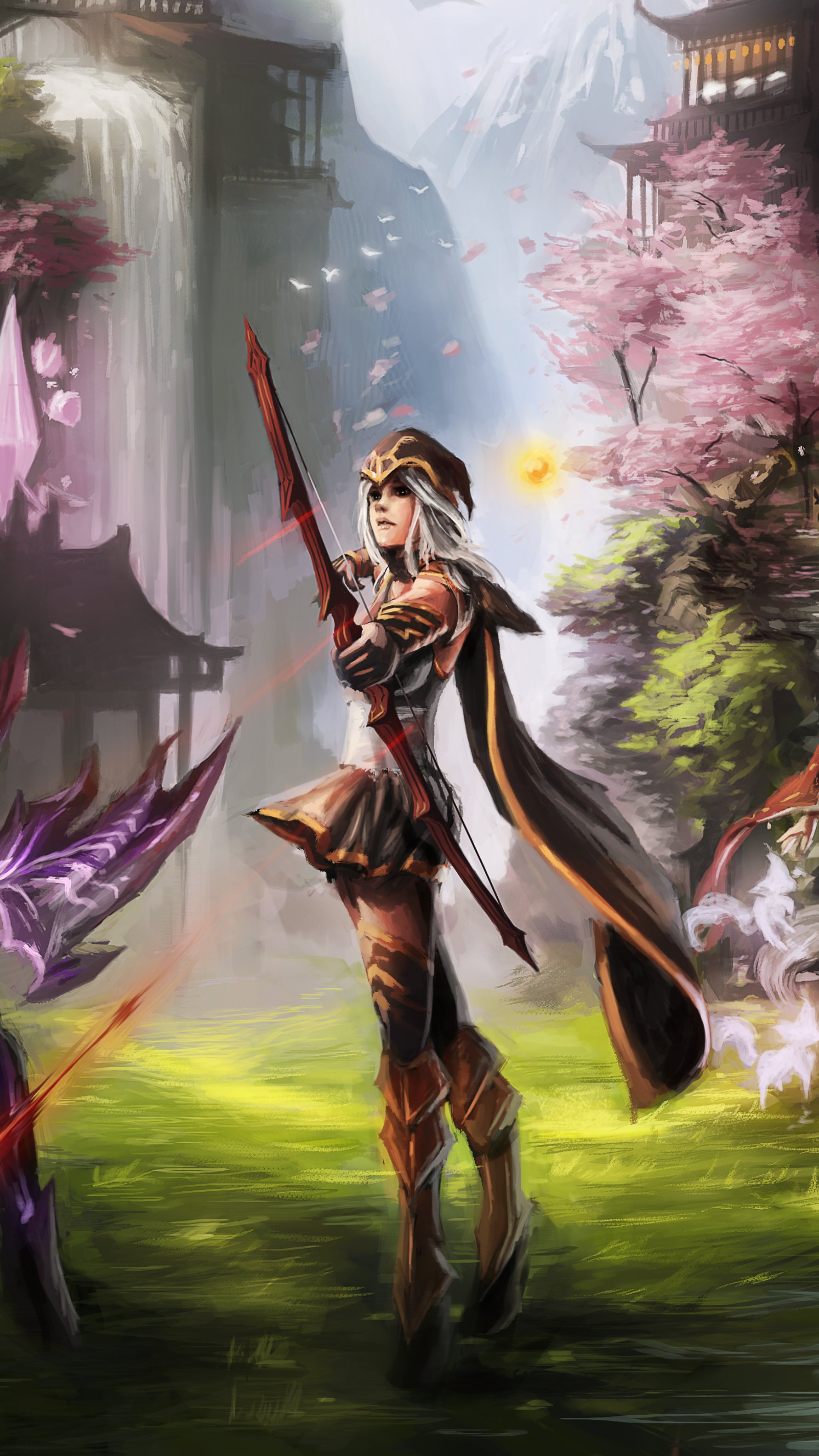Download Ashe (League Of Legends) Video Game League Of Legends Phone Wallpaper