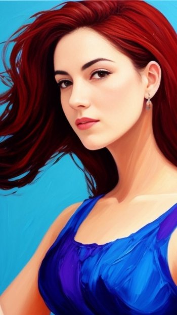 oil painting portrait Phone Wallpaper