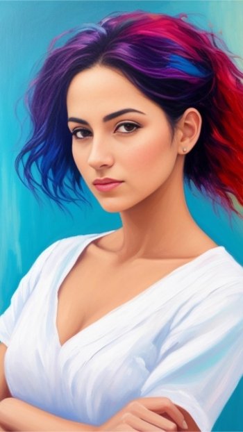 oil painting portrait Phone Wallpaper
