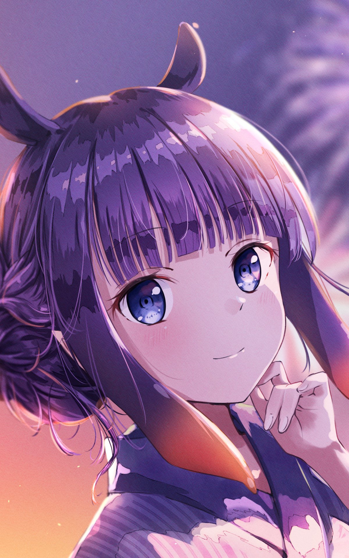 Anime-style phone wallpaper featuring Ninomae Ina'nis, a Virtual YouTuber from hololive, with vibrant colors and detailed shading, compatible with both iPhones and Android devices.