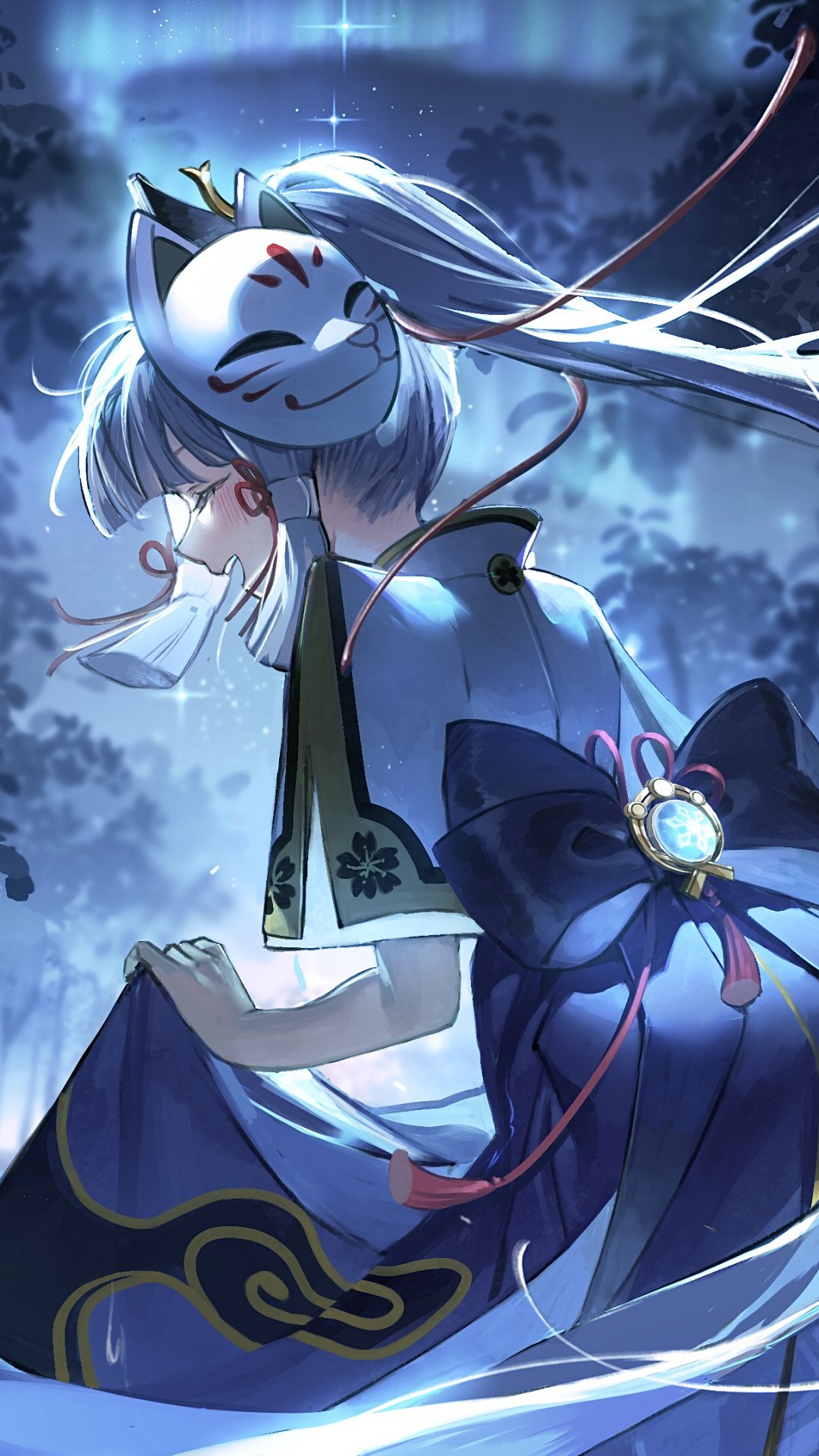 Download Kamisato Ayaka (Genshin Impact) Video Game Genshin Impact Phone Wallpaper