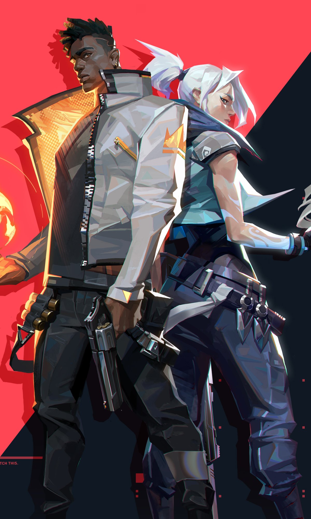 Download Jett (Valorant) Phoenix (Valorant) Video Game Valorant Phone Wallpaper