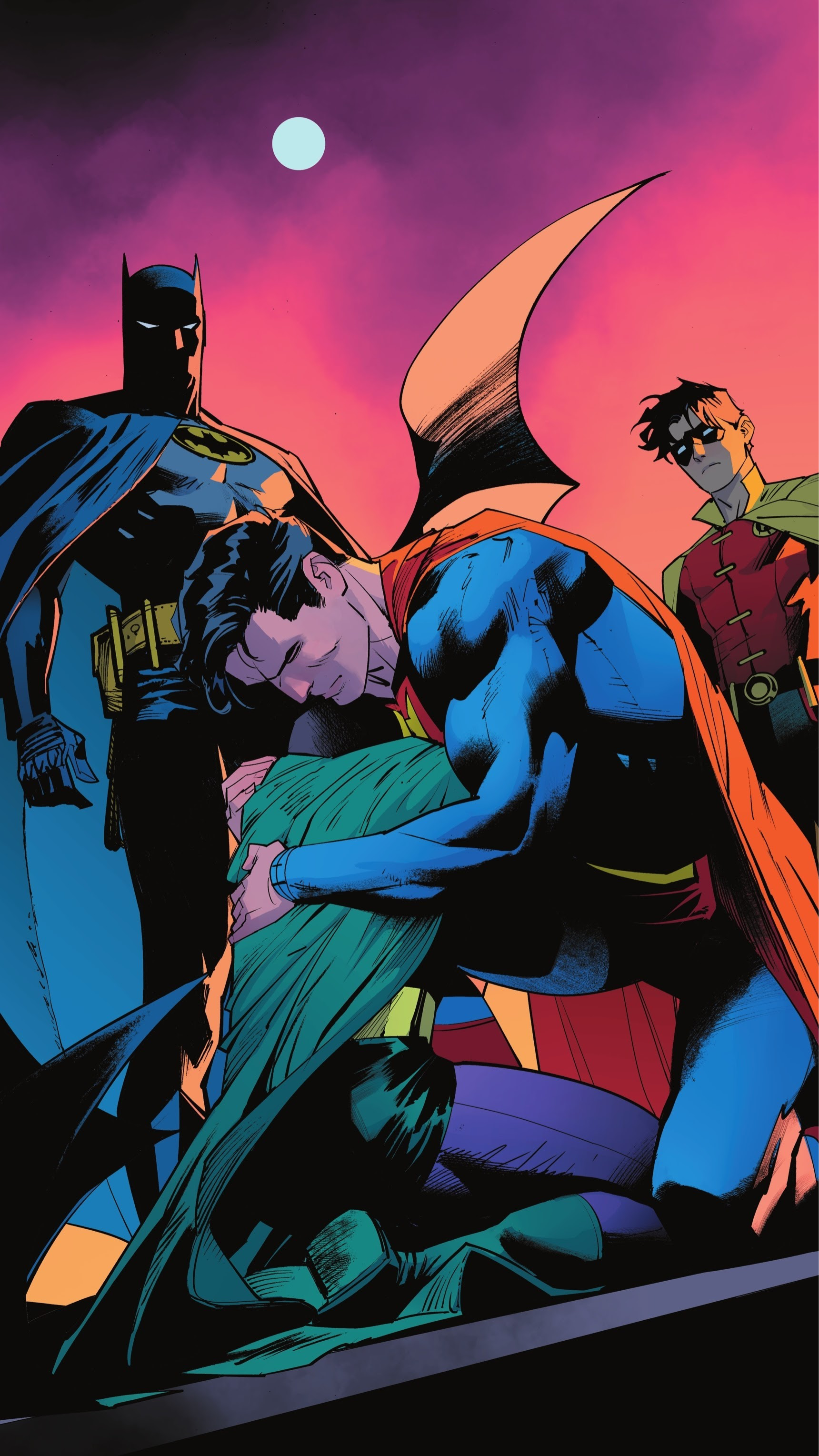 Download Superman Batman Robin (DC Comics) Comic Batman/Superman Phone Wallpaper