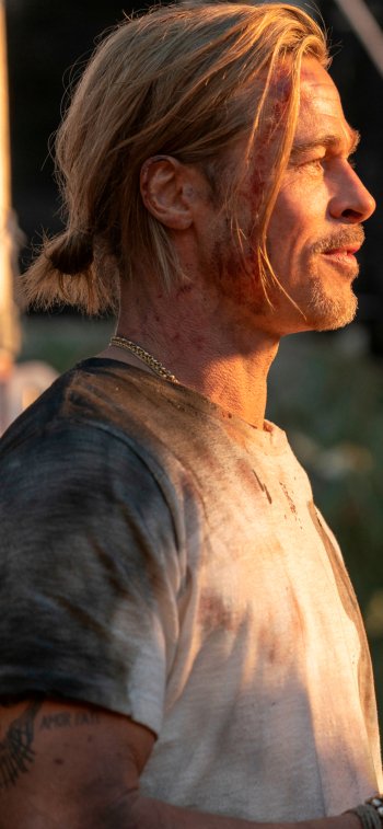 Brad Pitt movie bullet train Phone Wallpaper