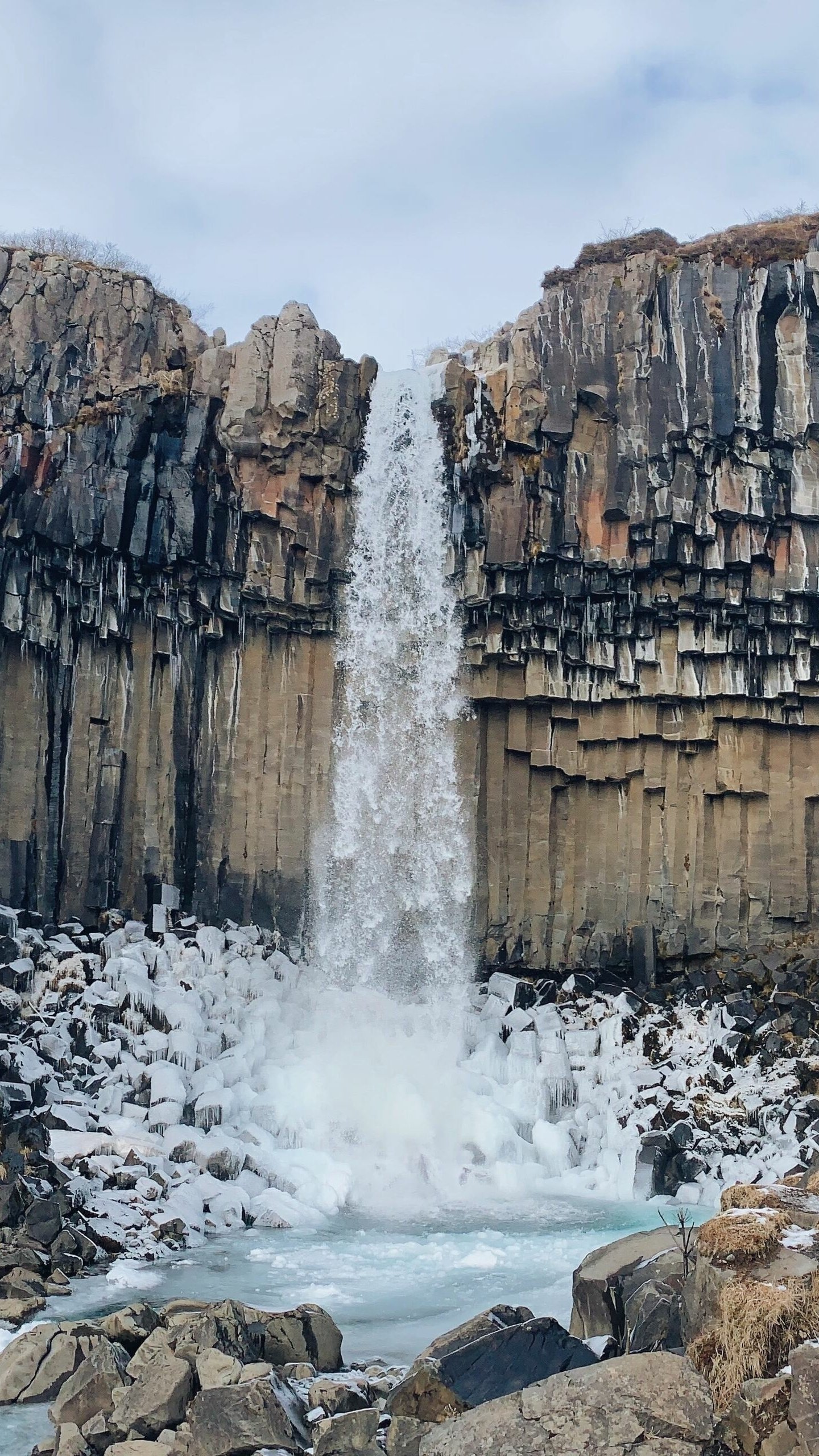 Download Nature Svartifoss Phone Wallpaper