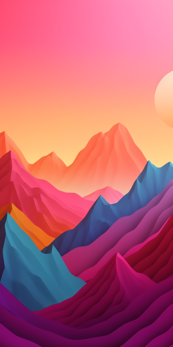 AI Art artistic mountain Phone Wallpaper