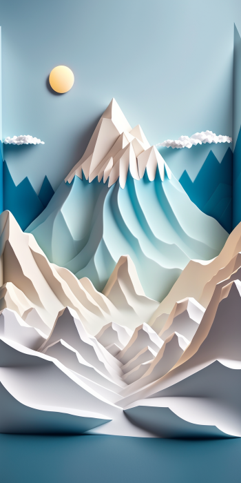 AI Art artistic mountain Phone Wallpaper