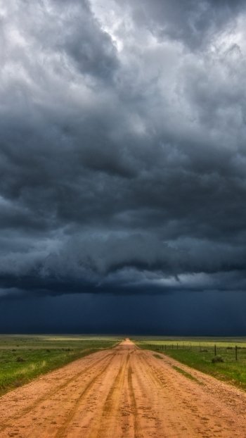  Giant Storm Cloud over Dirt Road