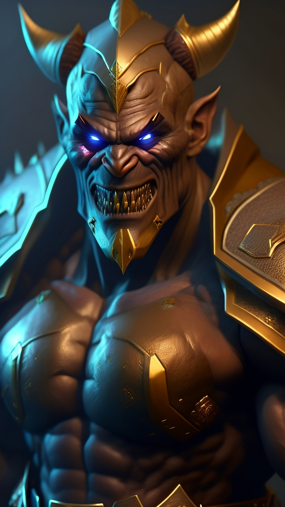 Demonic Orc Phone Wallpaper by cevo