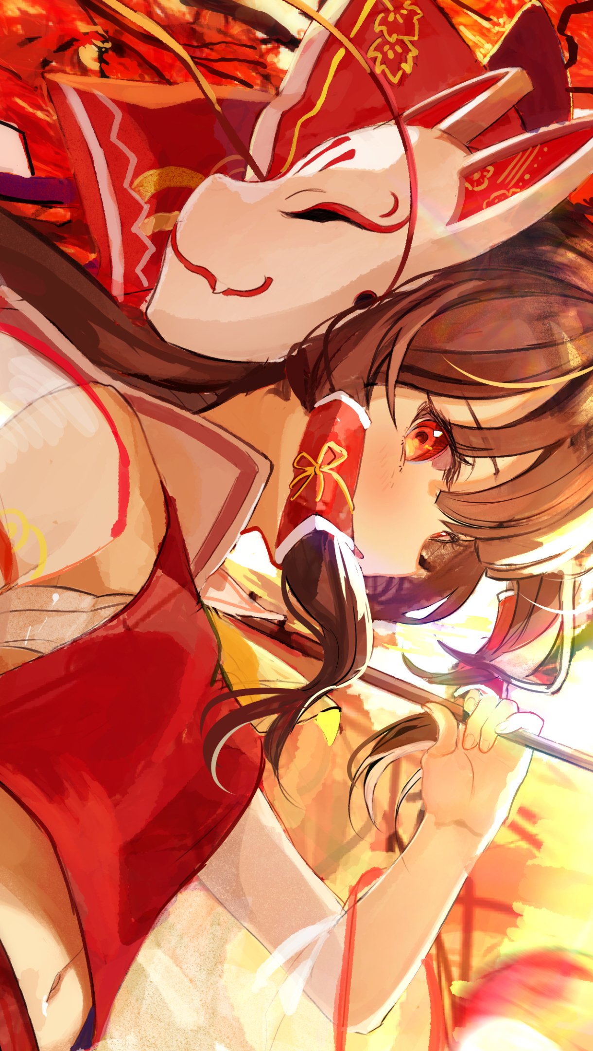 Download Reimu Hakurei Anime Touhou Phone Wallpaper