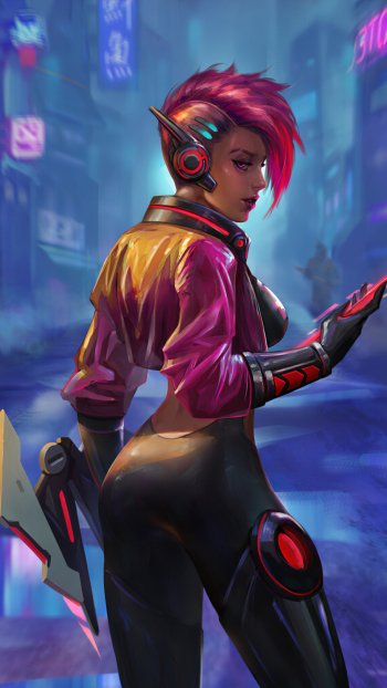 Sci Fi cyberpunk Phone Wallpaper