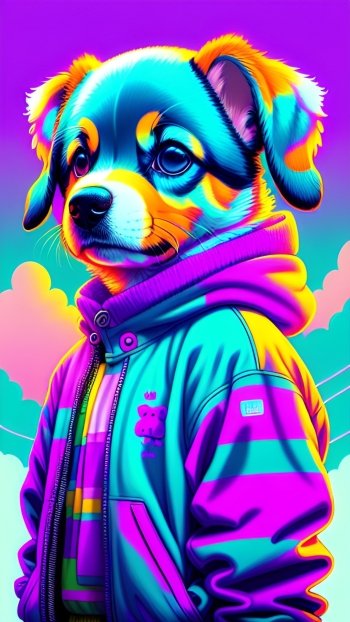 Dog colorful