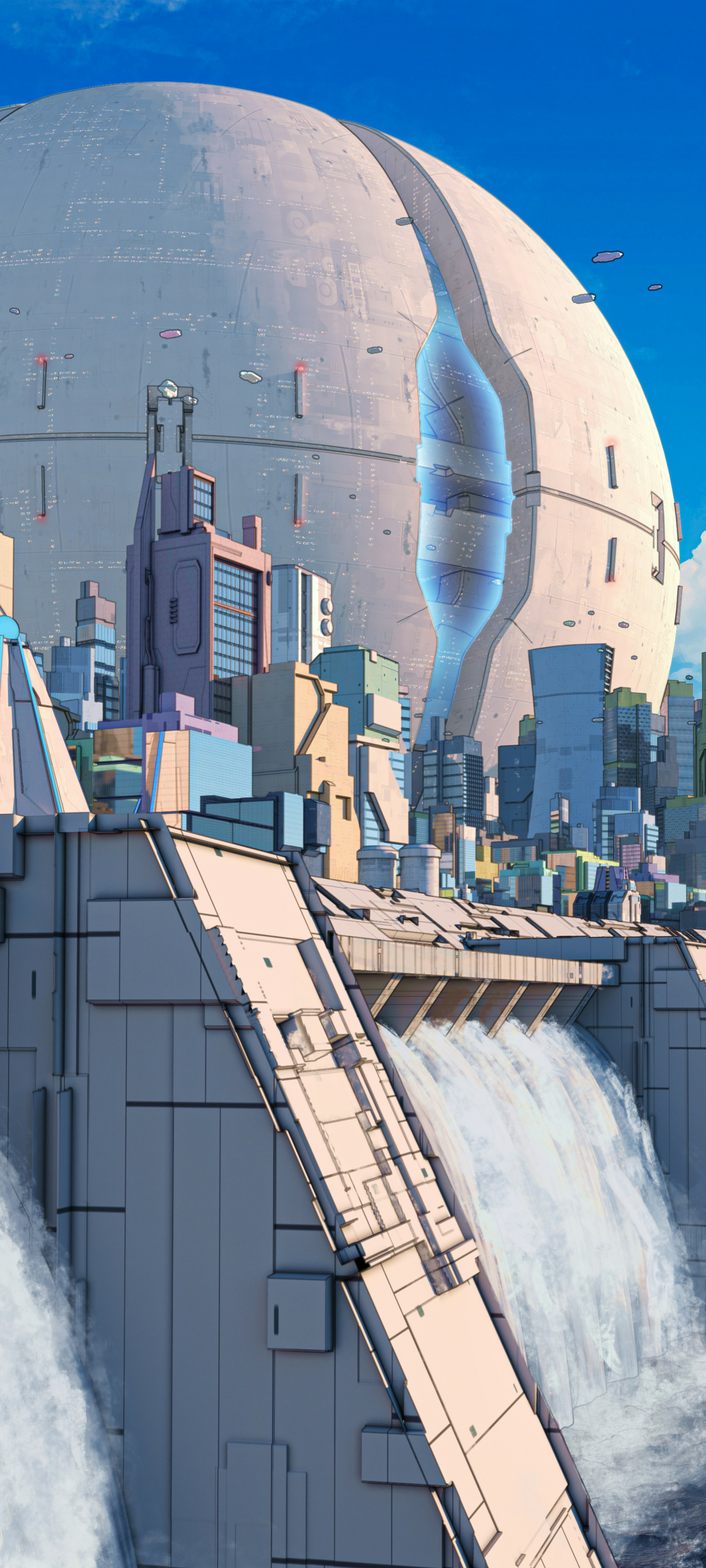 Sci Fi City Phone Wallpaper by Marcel Deneuve