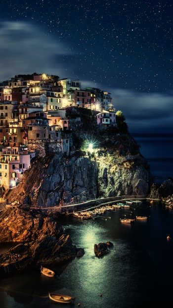 man made Manarola Phone Wallpaper