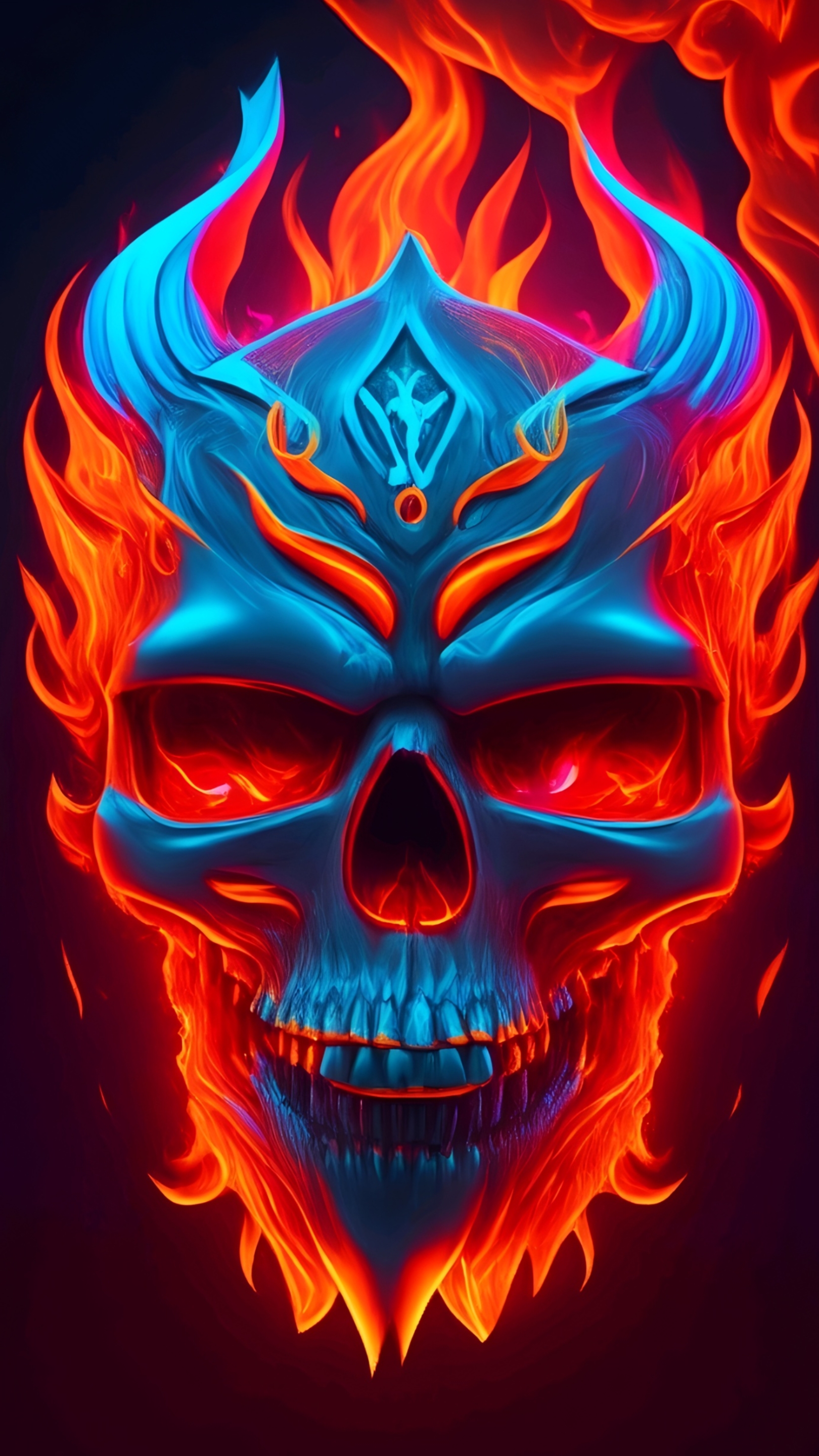 Skull fire by JORSART