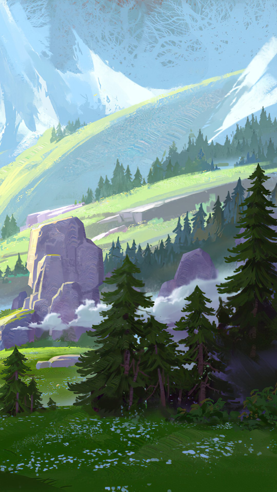 Download Fantasy Landscape Fantasy Landscape Phone Wallpaper