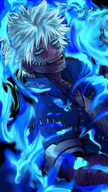 Anime My Hero Academia blue anime Dabi (Boku No Hero Academia) Phone Wallpaper