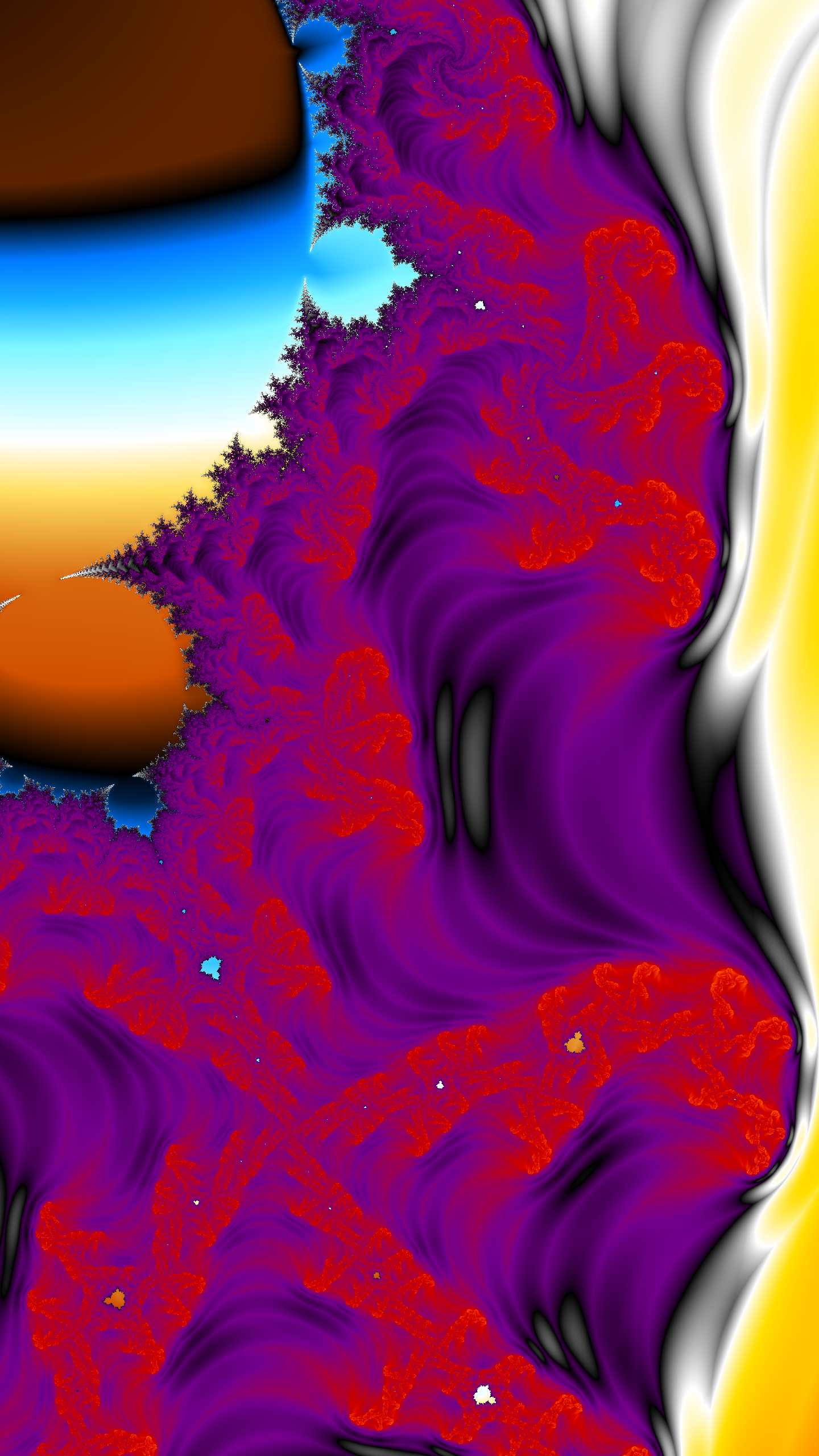 Vertical Fractal Background for Smartphone - Purple &amp; Red by Dr-Pen