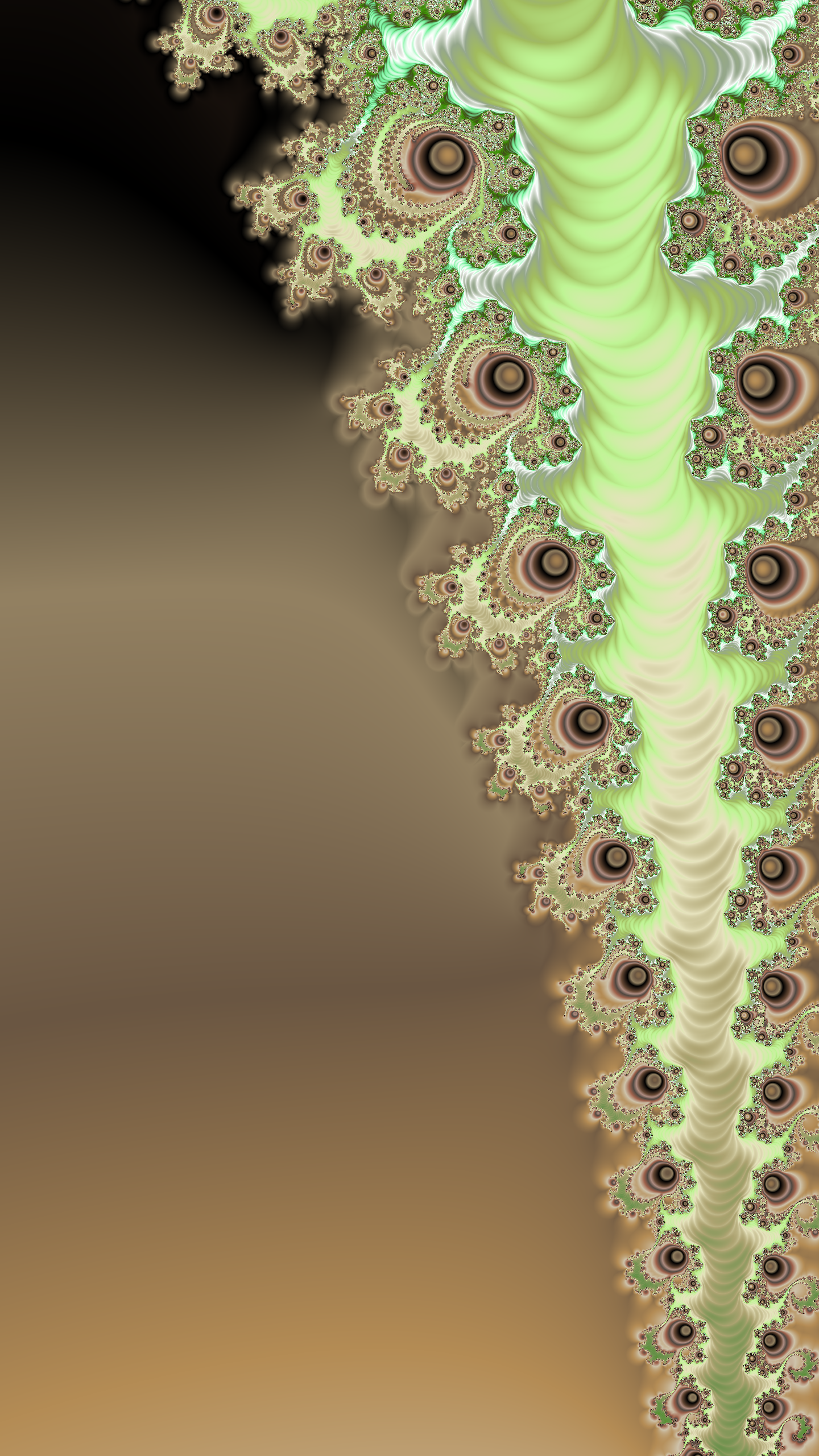 Vertical Fractal Background for Smartphone - Caterpillar Green by Dr-Pen