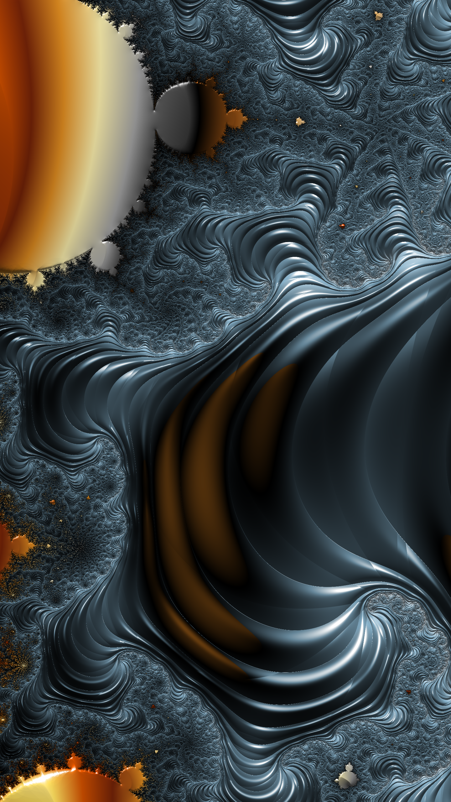 Vertical Fractal Background for Smartphone - GunMetal Forge by Dr-Pen