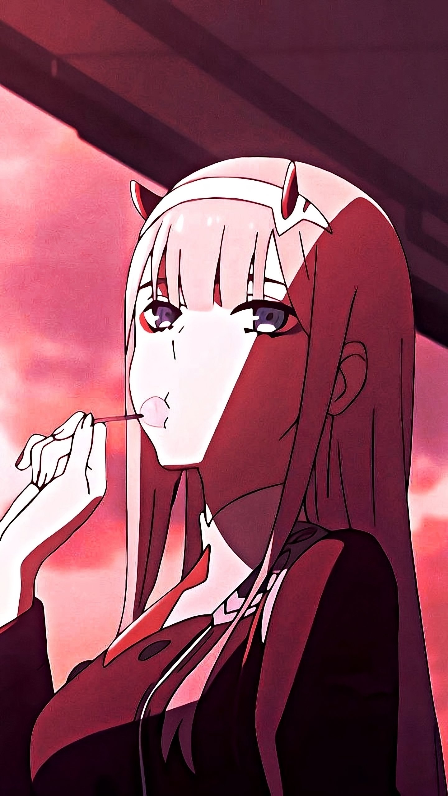 Download Zero Two (Darling In The FranXX) Darling In The FranXX Phone Wallpaper