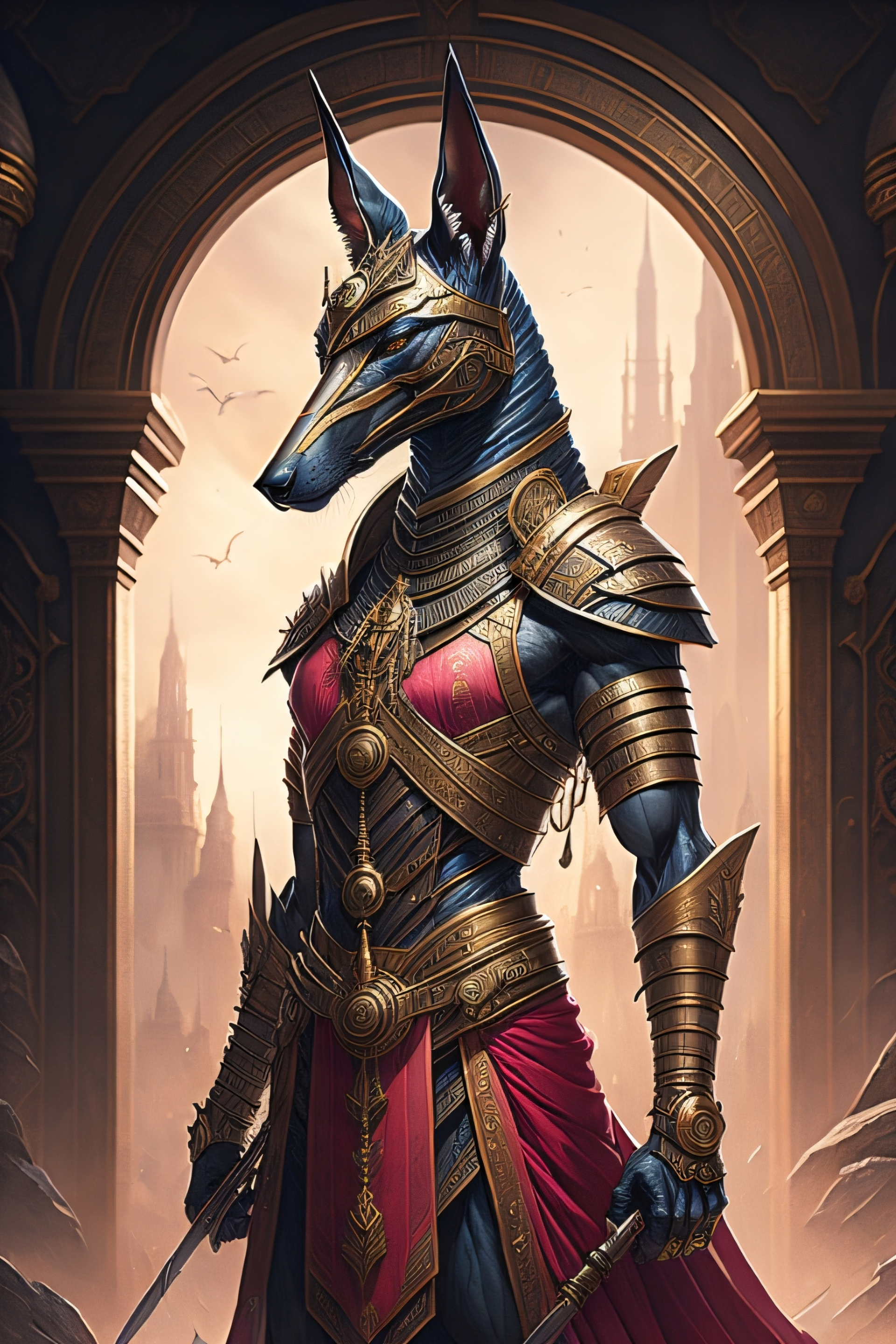 Download Anubis Religious Phone Wallpaper by Gotischwolf