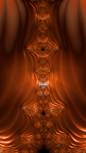  Vertical Fractal Background for Smartphone in Orange and Black