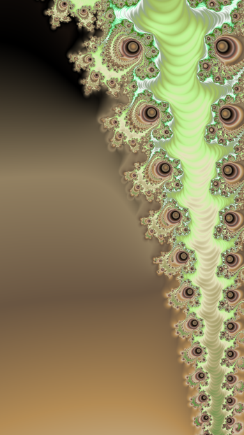  Vertical Fractal Background for Smartphone - Caterpillar Green