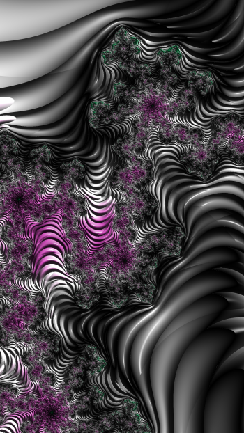  Vertical Fractal Background for Smartphone - Black and White with Highlights