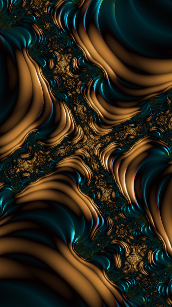  Vertical Fractal Background for Smartphone - Orange and Blue