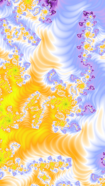  Vertical Fractal Background for Smartphone - Yellow and Pastel