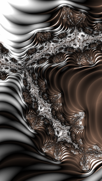  Vertical Fractal Background for Smartphone - White and Brown
