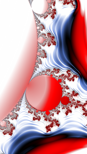  Vertical Fractal Background for Smartphone - Red,white and Blue