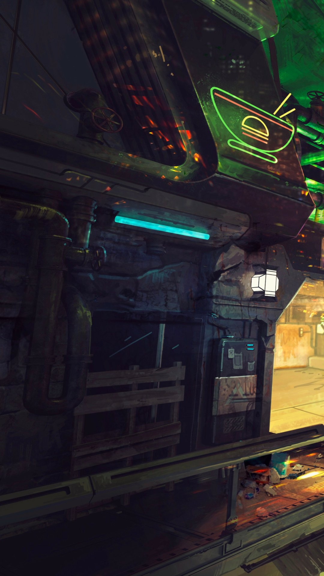 Download Sci Fi Cyberpunk Phone Wallpaper
